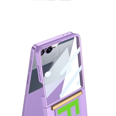 Samsung Galaxy Flip7 GKK Kickstand violetinis plastikinis dėklas - nugarėlė | Priedai.lt