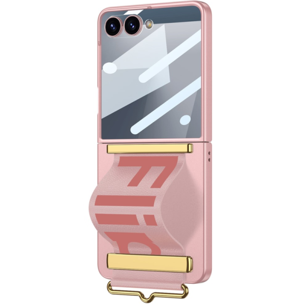 „GKK“ Kickstand plastmasas dzidrs apvalks - Rozs (Galaxy Flip7)