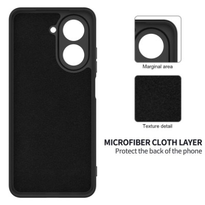 Xiaomi Redmi A5 "Shell" cieta silikona (TPU) apvalks - melns | vacins.lv