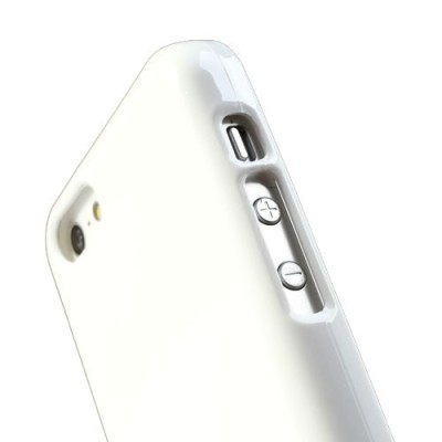 „Mercury“ Color kieto silikono (TPU) baltas Apple iPhone 5C dėklas (dėkliukas) / Priedai.lt