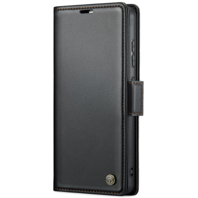 Samsung Galaxy S20 FE CaseMe Leather atvēramais ādas maciņš (maks)  - melns | Vacins.lv