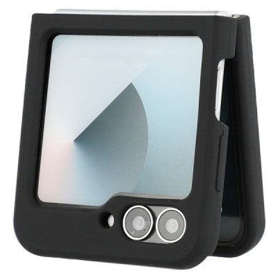 Samsung Galaxy Flip6 "Shell" cieta silikona (TPU) apvalks - melns | vacins.lv