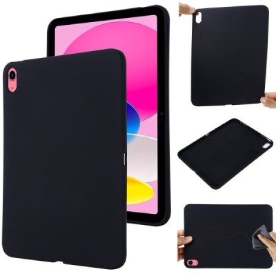 iPad 11 2025 / iPad 10.9 2022 "Shell" cieta silikona (TPU) melns apvalks | vacins.lv