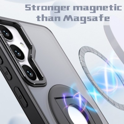 Samsung Galaxy S24 "Mofan" MagSafe matēts cieta silikona (TPU) apvalks - melns | vacins.lv