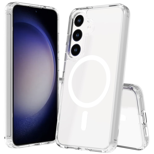 "Tubi" MagSafe cietā silikona (TPU) apvalks - dzidrs (Galaxy S24)