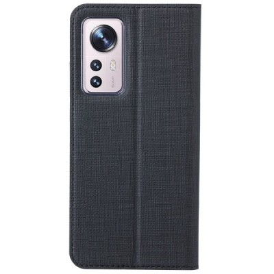 Xiaomi 12 (Xiaomi 12X) "ViLi" DMX solīds atvēramais ādas melns maciņš - maks | Vacins.lv
