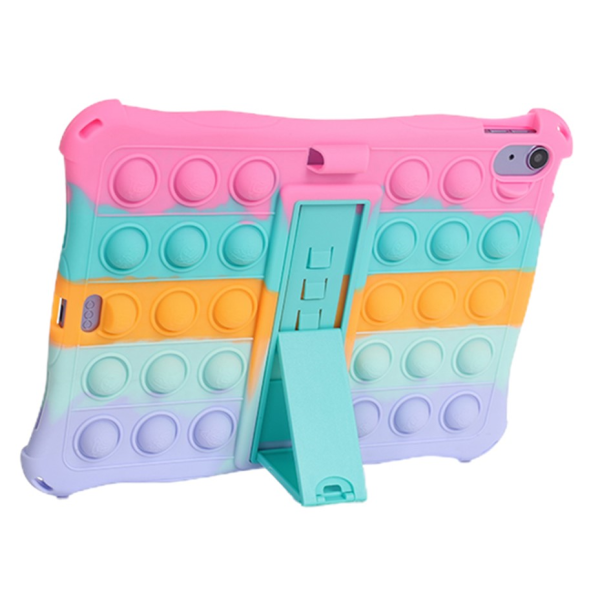 „Popit“ Bubble Kickstand mīksta silikona (TPU) apvalks - Rozs (iPad 11 2025 / iPad 10.9 2022)