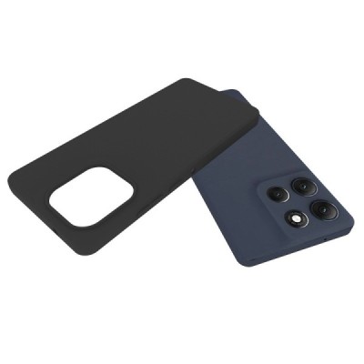 Motorola Moto G86 Power cieta silikona (TPU) melns apvalks | Vacins.lv