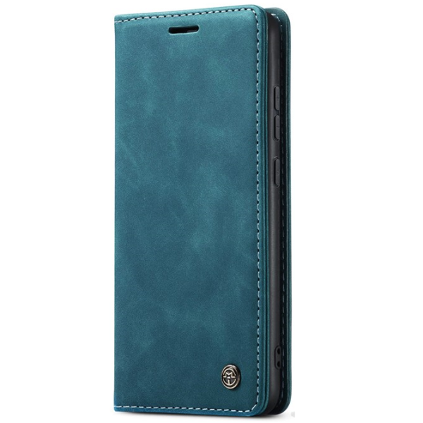 "CaseMe" Retro solīds atvēramais ādas maciņš - zaļš (Galaxy S25 Edge)