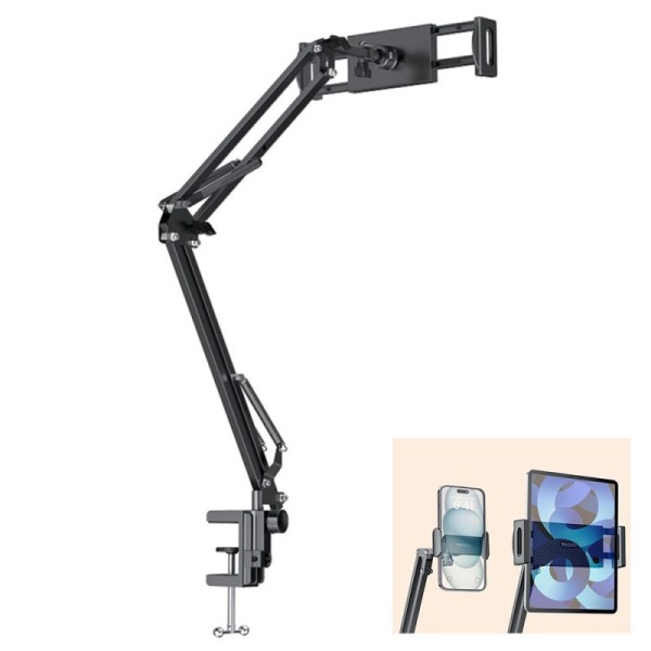 „YESIDO“ Desktop Stand universalus stalinis planšetės (telefono) laikiklis - juodas