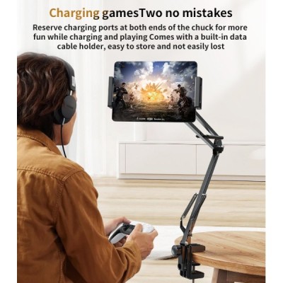 „YESIDO“ Desktop Stand universalus stalinis planšetės (telefono) laikiklis - juodas | Priedai.LT