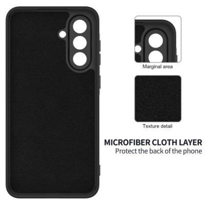 Samsung Galaxy A17 "Shell" cieta silikona (TPU) apvalks - melns | vacins.lv