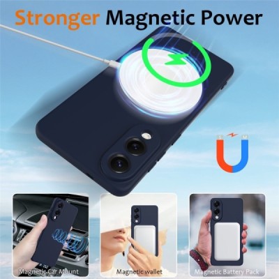 Samsung Galaxy S25 Edge "Shell" MagSafe cieta silikona (TPU) tumši zils apvalks | vacins.lv