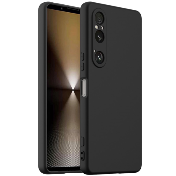 "Shell" MagSafe cieta silikona (TPU) apvalks - melns (Xperia 1 VI)