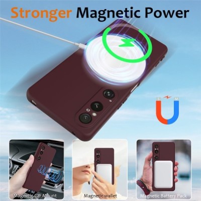 Sony Xperia 1 VI "Shell" MagSafe cieta silikona (TPU) bordo apvalks | vacins.lv