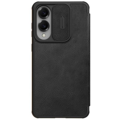 Greznais „Nillkin“ Qin Pro sērijas ādas atvērams melns Samsung Galaxy S25 Edge maciņš | Vacins.lv