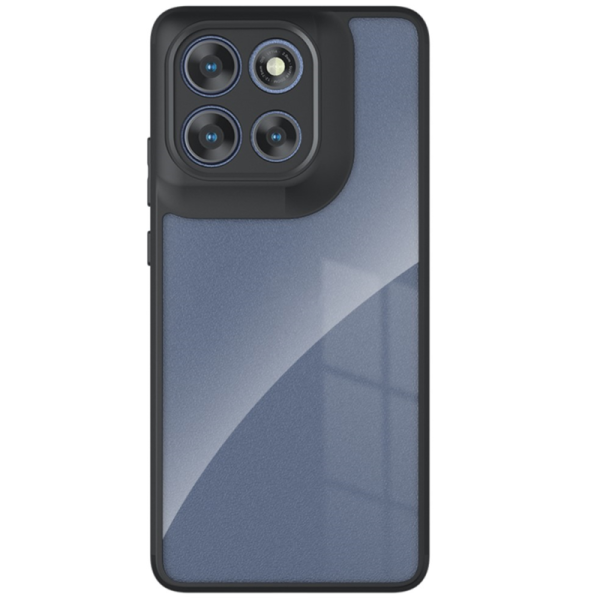 „Mofan“ skaidrus kieto silikono (TPU) dėklas - juodas (Moto G86 / G86 Power)