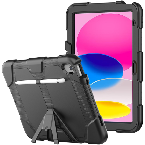 Pastiprinātas aizsardzības apvalks - melns (iPad 11 2025 / iPad 10.9 2022)