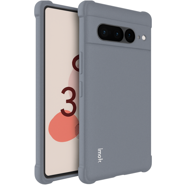 "Imak" pastiprinātas aizsardzības cieta silikona matēta (TPU) apvalks - pelēks (Pixel 7)
