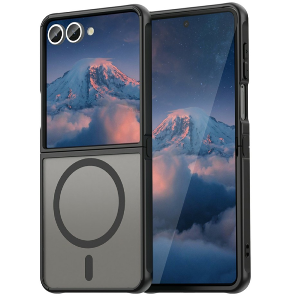 „Mofan“ MagSafe matinis kieto silikono (TPU) dėklas - juodas (Galaxy Flip7)