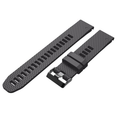 Wave išmaniojo laikrodžio Garmin Fenix 5S Plus kieto silikono (TPU) juoda apyrankė | Priedai.lt