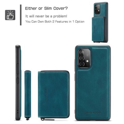 Samsung Galaxy A52 / A52s „JEEHOOD“ Wallet žalias dėklas - nugarėlė | Priedai.lt