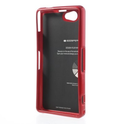 Sony Xperia Z1 Compact raudonas Mercury kieto silikono (TPU) dėklas / Priedai.lt