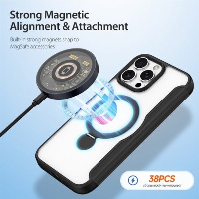 Apple iPhone 16 Pro Max "Dux Ducis" Skin X Pro sērijas melns ādas atvērams maciņš | Vacins.lv