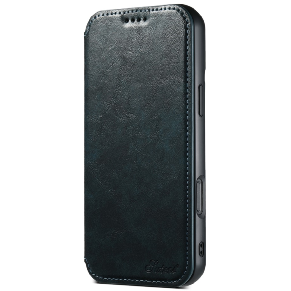 "Suteni" MagSafe atvērams maciņš - zils (iPhone 16 Pro)