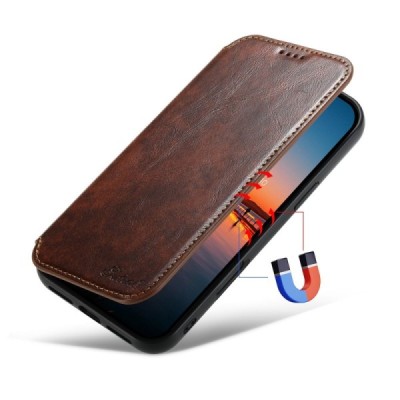 Apple iPhone 16 Pro Max "Suteni" MagSafe brūns atvērams maciņš, maks | Vacins.lv