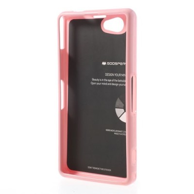 Sony Xperia Z1 Compact šviesiai rožinis Mercury kieto silikono (TPU) dėklas / Priedai.lt