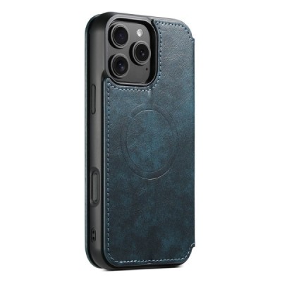 Apple iPhone 16 Pro Max "Suteni" MagSafe zils atvērams maciņš, maks | Vacins.lv