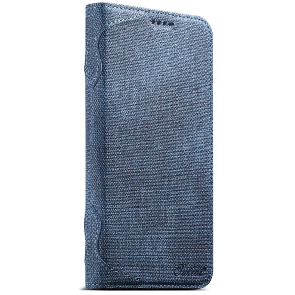 „SUTENI“ MagSafe Retro solīds atvēramais ādas maciņš - zils (iPhone 16 Pro Max)