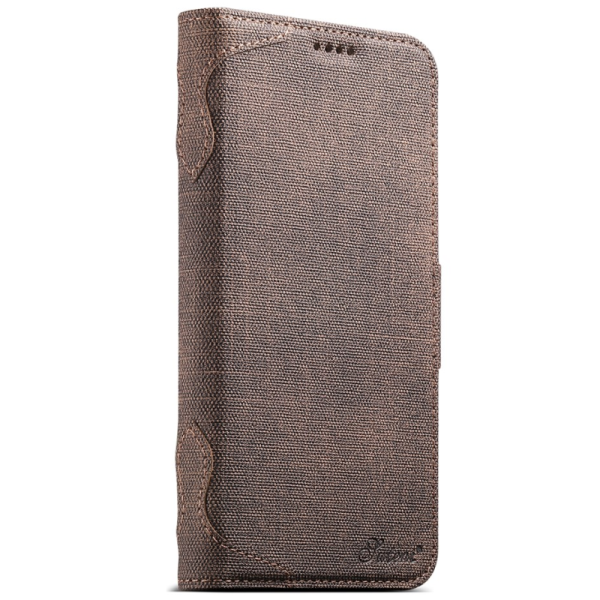 „SUTENI“ MagSafe Retro solīds atvēramais ādas maciņš - brūns (iPhone 16 Pro)