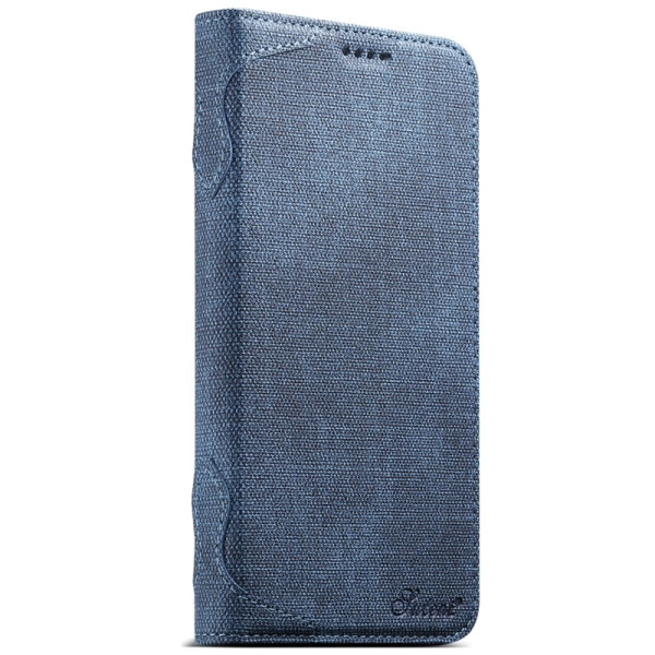 „SUTENI“ MagSafe Retro solīds atvēramais ādas maciņš - zils (iPhone 16 Pro)