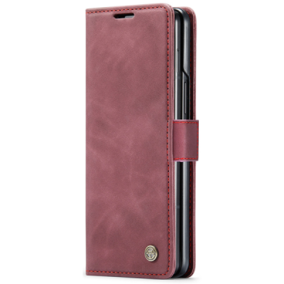 Samsung Galaxy Fold7 CaseMe Retro solīds atvēramais ādas bordo maciņš - maks | Vacins.lv