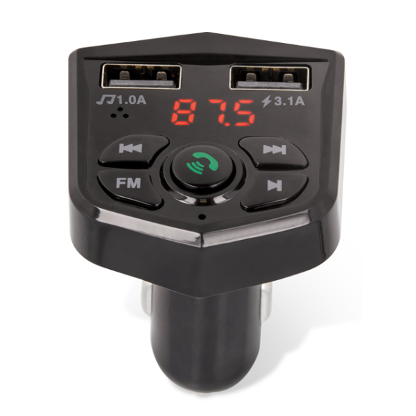 „Maxlife“ Auto FM modulators / lādētājs - melns