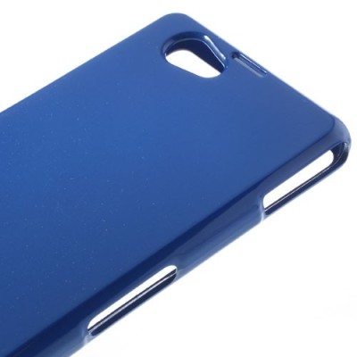 Sony Xperia Z1 Compact tamsiai mėlynas Mercury kieto silikono (TPU) dėklas / Priedai.lt