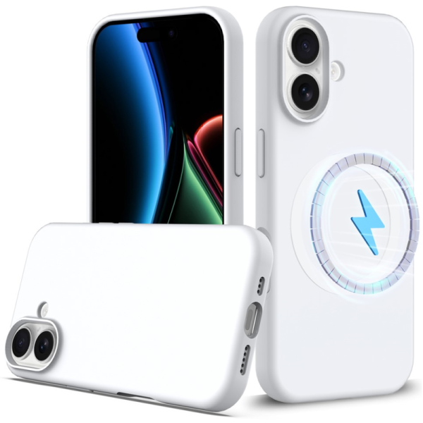 "Shell" MagSafe cieta silikona (TPU) apvalks - balts (iPhone 17)