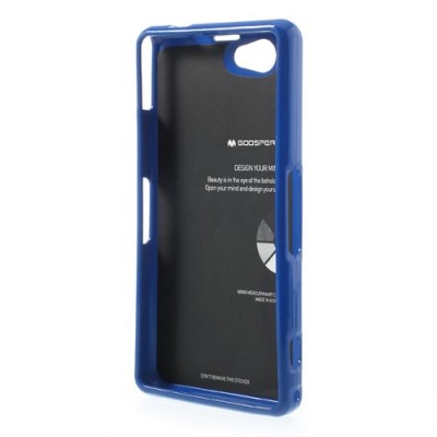 Sony Xperia Z1 Compact tamsiai mėlynas Mercury kieto silikono (TPU) dėklas / Priedai.lt