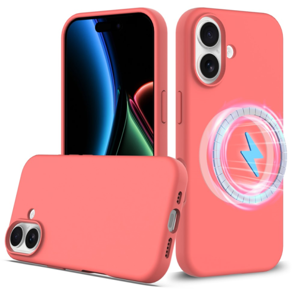 "Shell" MagSafe cieta silikona (TPU) apvalks - rozā (iPhone 17)