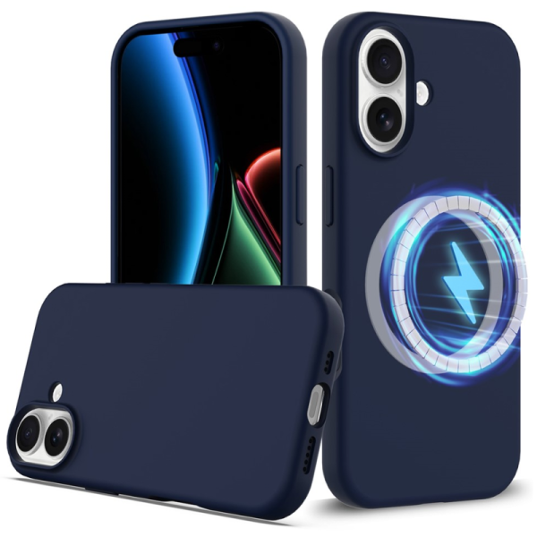"Shell" MagSafe cieta silikona (TPU) apvalks - tumši zils (iPhone 17)