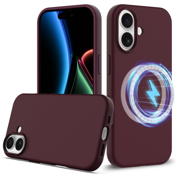 "Shell" MagSafe cieta silikona (TPU) apvalks - bordo (iPhone 17)