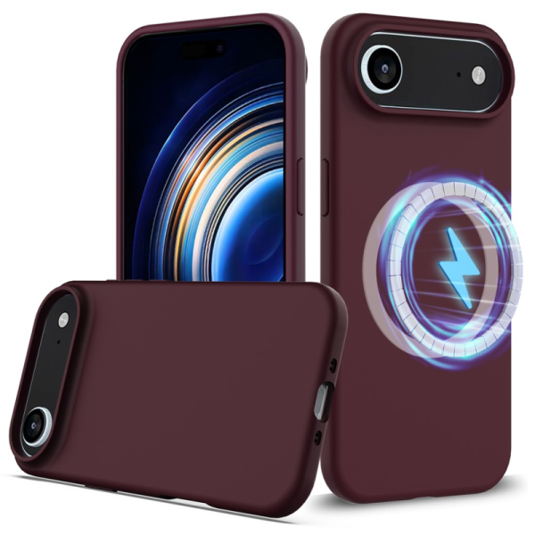 "Shell" MagSafe cieta silikona (TPU) apvalks - bordo (iPhone Air)