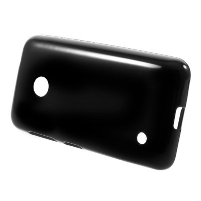 Nokia Lumia 530 (530 DS) juodas kieto silikono (TPU) dėklas - nugarėlė / Priedai.lt