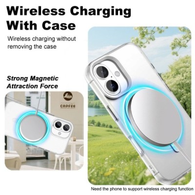 Apple iPhone 17 "IMAK" Candy MagSafe matēts cieta silikona (TPU) apvalks - balts | vacins.lv