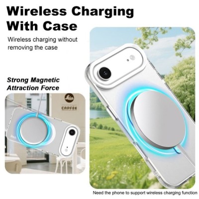 Apple iPhone Air "IMAK" Candy MagSafe matēts cieta silikona (TPU) apvalks - balts | vacins.lv