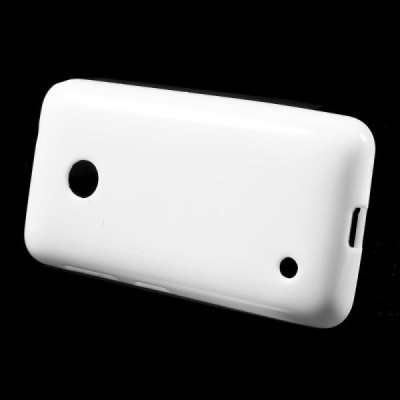Nokia Lumia 530 (520 DS) „Jelly Case“ balts cieta silikona (TPU) futrālis / Vacins.lv
