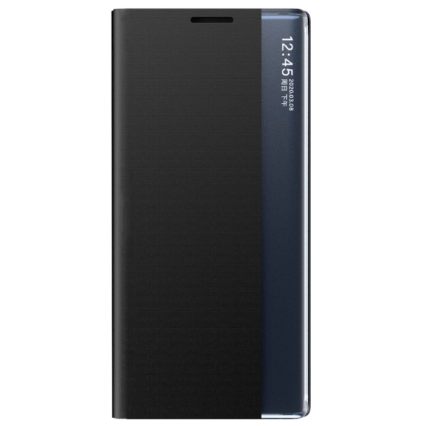 "Baoshi" Side Line atvērams maciņš - melns (Galaxy S22 Ultra)