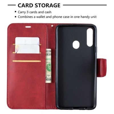 Samsung Galaxy A20s "Binfen Color" BF sērijas sarkans atvērams maciņš, maks | Vacins.lv